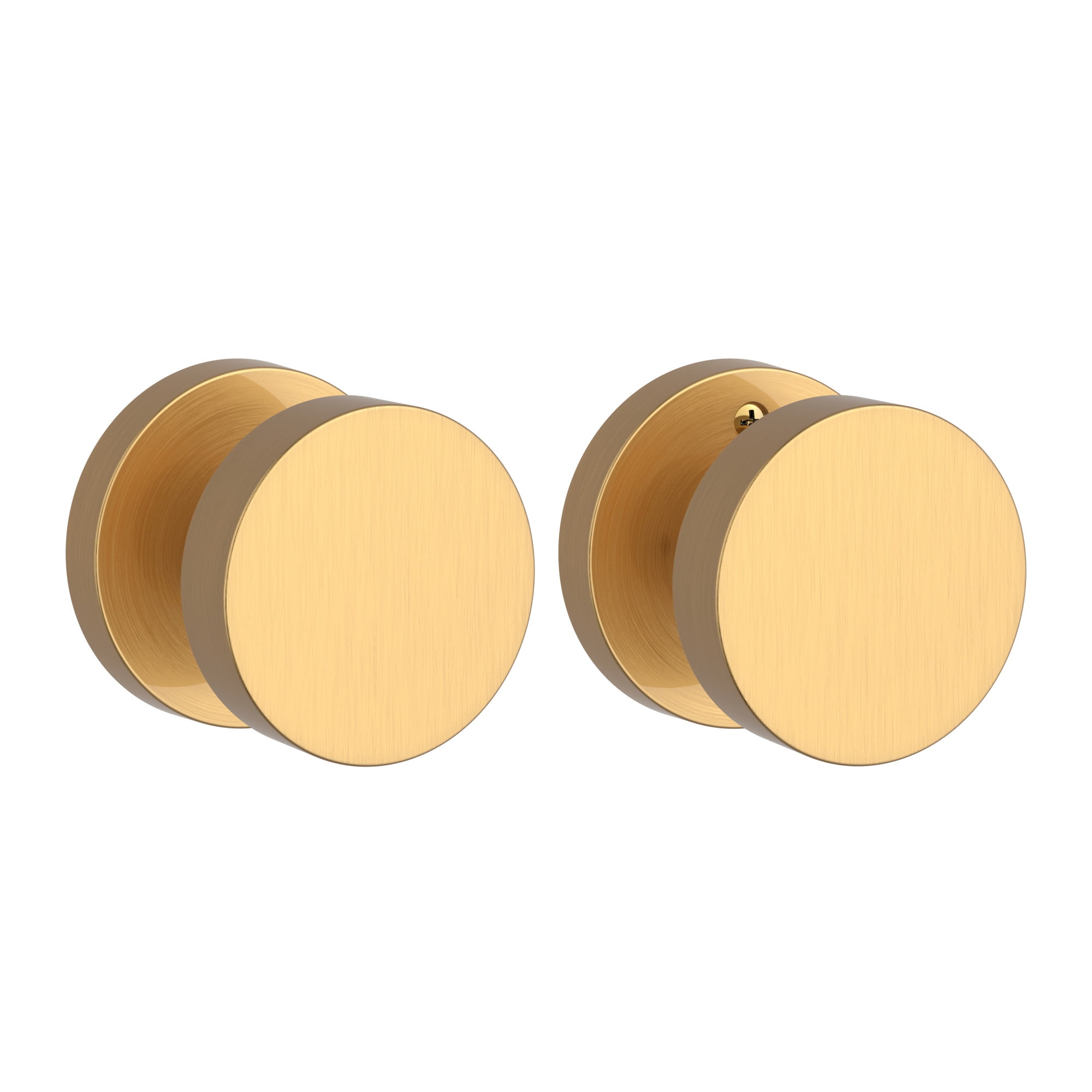 Baldwin Reserve Psconcrr141 Passage Contemporary Knob with Contemporary Round Rose Bright Nickel Finish