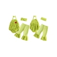 thumbnail image 2 of RUINIXCW Toddler Girl Christmas Shaggy Faux Fur Romper Pants Headband 3 Pieces Set for Cosplay, 2 of 8