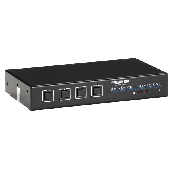 Black Box Secure Switch Secure KVM Switch, 4 Port, VGA, USB, w/CAC