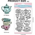 thumbnail image 6 of Teacup Teapot Clear Stamp for Scrapbooking Flower Pattern Silicone Stamps Vintage Tableware Transparent Stamp for Card Making DIY Embossing Journaling DIY Making, 6 of 8