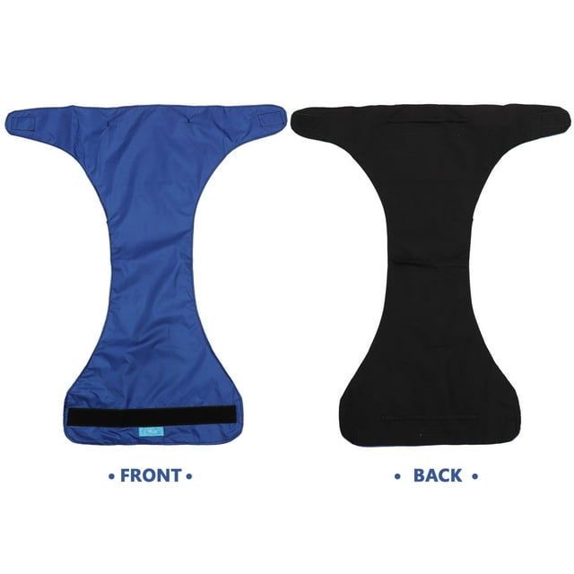 HORIALENCE 2Pack Reusable Adult Cloth Diaper Waterproof Skin Cloth Blue for Urinary Incontinence
