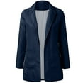 thumbnail image 5 of Lovskoo 2024 Blazers for Women Business Casual Solid Long Sleeve Office Coat Cardigans Suit Long Tops Navy, 5 of 6