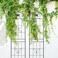thumbnail image 6 of Heavy Duty Rustproof Black Iron Garden Trellis 2 Pack  86" x 19.7" For Potted Plant Support & Climbing Vines, 6 of 7