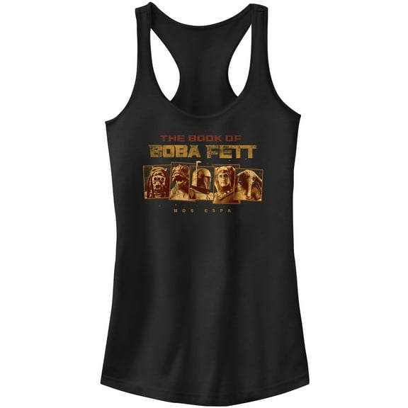 Junior's Star Wars: The Book of Boba Fett Mos Espa Dangerous Locals Racerback Tank Top Black Large