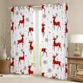 thumbnail image 2 of jejeloiu Wild Deer Black Out Curtains,Jungle Animal Curtains Pack of 2 (42x63 Each),Merry Christmas Snowflake Bedroom Curtains For Girl,Red White Home Decor, 2 of 6
