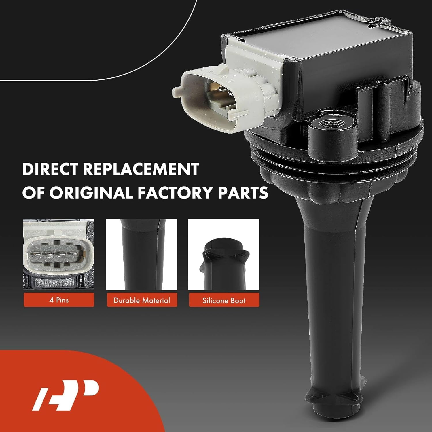 A-Premium Set of 5 Ignition Coil Pack and Iridium Spark Plugs Compatible with Volvo S60 2012 2.5L, C30 2007-2010 2.4L, S40 2004-2010 2.4L, V50 2005-2010 2.4L, Replace# 86778370, NGK6619