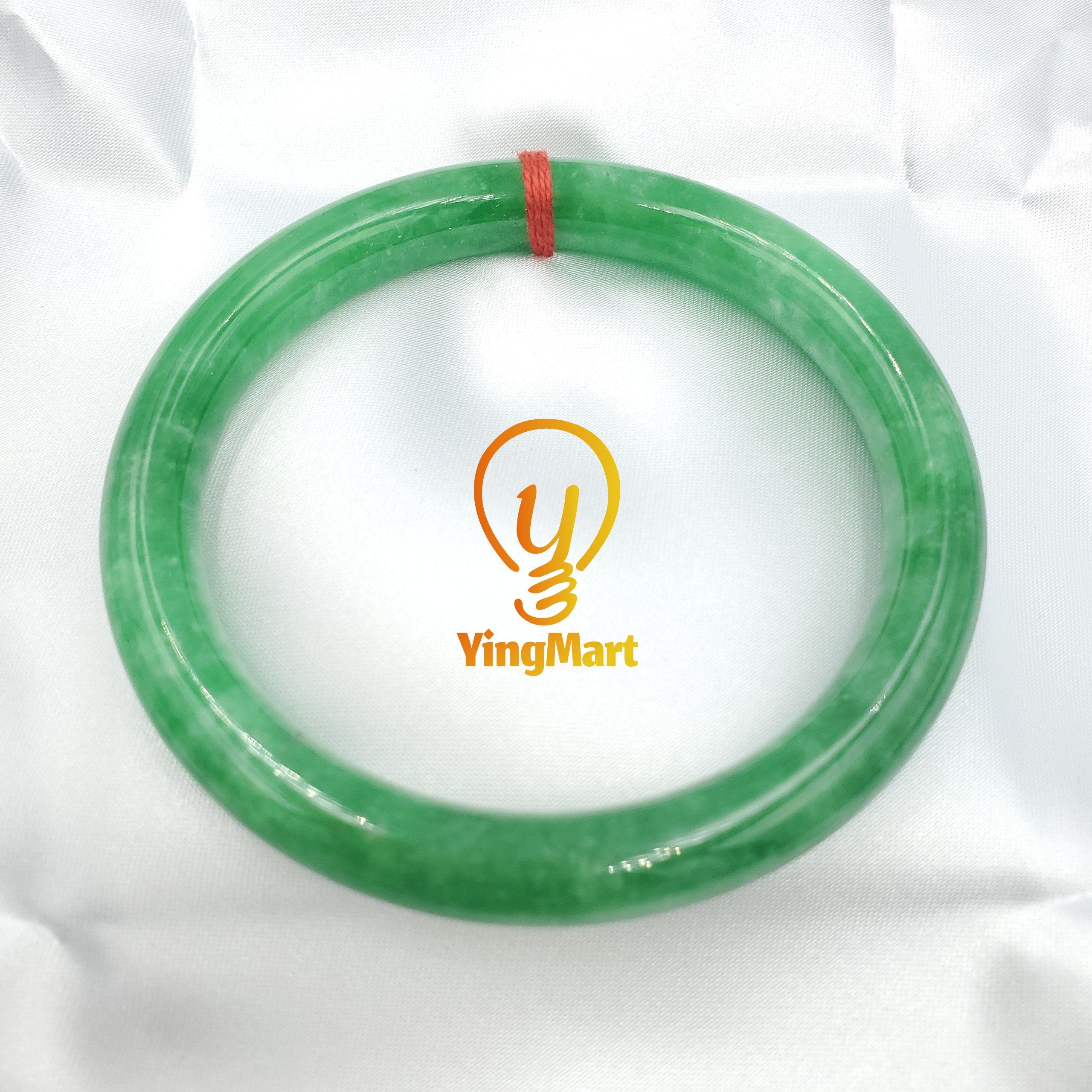 Green Jadeite Jade Bangle Bracelet 48–71mm | Vintage Gemstone Jewelry for Men – Mother days gift – Elegant Gift Bracelet for Sister, Grandma (64-65millimeters)