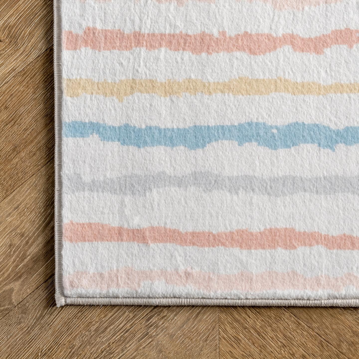 nuLOOM Alise Kids Striped Nursery or Playroom Area Rug, 6' x 9', Multi