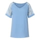 thumbnail image 4 of Blusa informal de manga corta con cuello en V para mujer OAVQHLG3B Store  lin121212, 4 of 4