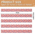 thumbnail image 3 of 5 Rolls Christmas Ribbon 1.5 inch Wide Decorative Ribbon for Gift Wrapping and Holiday Decorations Bows and Strawberries Pattern, 3 of 7