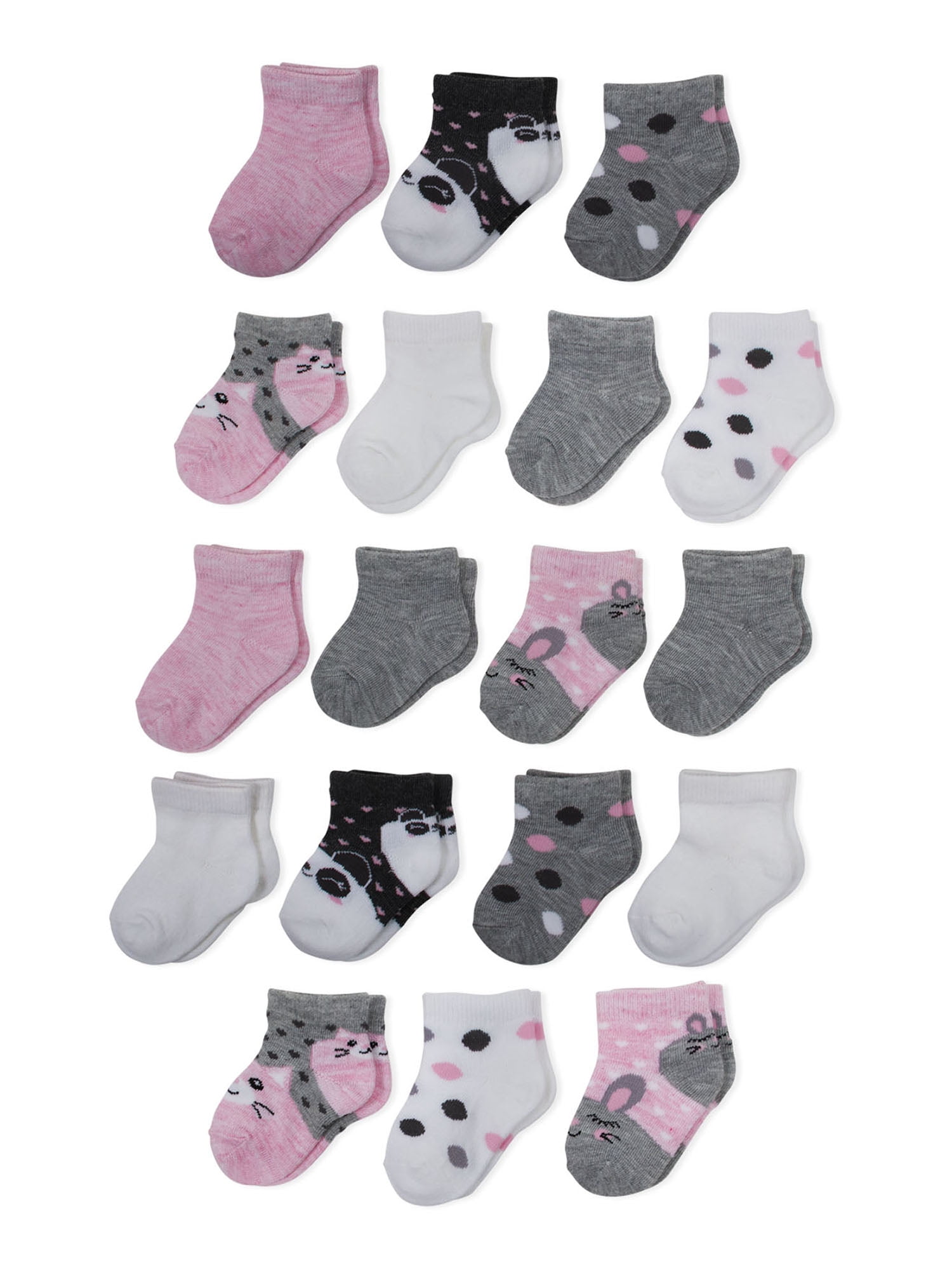 Baby Toddler Girls Cotton Ankle Trainer Summer Socks 3 Pairs Multi Buy 12-18Mnth 