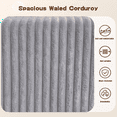thumbnail image 6 of 131'' Modular Sectional Sofa, U-Shaped Sofa Couch with Chaise Lounge and 8 Pillows,  Striped Corduroy Upholstered Sleeper Sofa For Living Room Apartment, Free Combination, 6 of 8