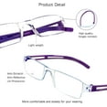 thumbnail image 5 of 8 Pairs Reading Glasses, Blue Light Blocking Glasses, Computer Reading Glasses for Women and Men, Fashion Square Eyewear Frame (4color+4purple,+2.00 Magnification), 5 of 6