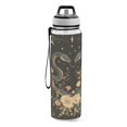 thumbnail image 2 of Qxltty Snakes Entwining Vines Water Bottle 32 oz with Straw BPA Free Reusable Fitness Sport Bottle Perfect for Travel School Outdoors and Gym, 2 of 7