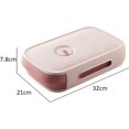 thumbnail image 2 of Innovador cajón para guardar huevos, diseño con ruedas y ventilación, gran capacidad para el frigorífico y la cocina, bandeja apilable para huevos de color rosa con desplazamiento automático, 2 of 5