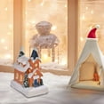 thumbnail image 5 of dajkiuy Christmas Village House Decor, Light up Resin Houses Christmas Houses Figurines for Christmas Garden Home Indoor Room Table Decor, 5 of 6