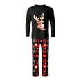 thumbnail image 1 of LUOGENLI Pyjamas de Noël pour Adultes Rouges Pyjamas Assortis pour la Famille pour et Année Tenue de Nuit Douillette pour Papa Maman Enfants Tenues de Fête des Fêtes Noir Taille m, 1 of 4