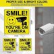 thumbnail image 2 of 20 Pieces Smile You're On Camera Sticker Self-adhesive 24 Hour Video Surveillance Sign Sticker Uv Protected And Waterproof For Cctv Security Camera, I, 2 of 5