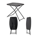 thumbnail image 1 of Mesa Plegable Plástico Negra Jardín Chica Servicio Mesita Exterior Auxiliar Mueble, 1 of 7