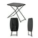 thumbnail image 1 of Mesa Plegable Plástico Negra Jardín Chica Servicio Mesita Exterior Auxiliar Mueble, 1 of 7