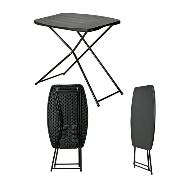 Mesa Plegable Plástico Negra Jardín Chica Servicio Mesita Exterior Auxiliar Mueble