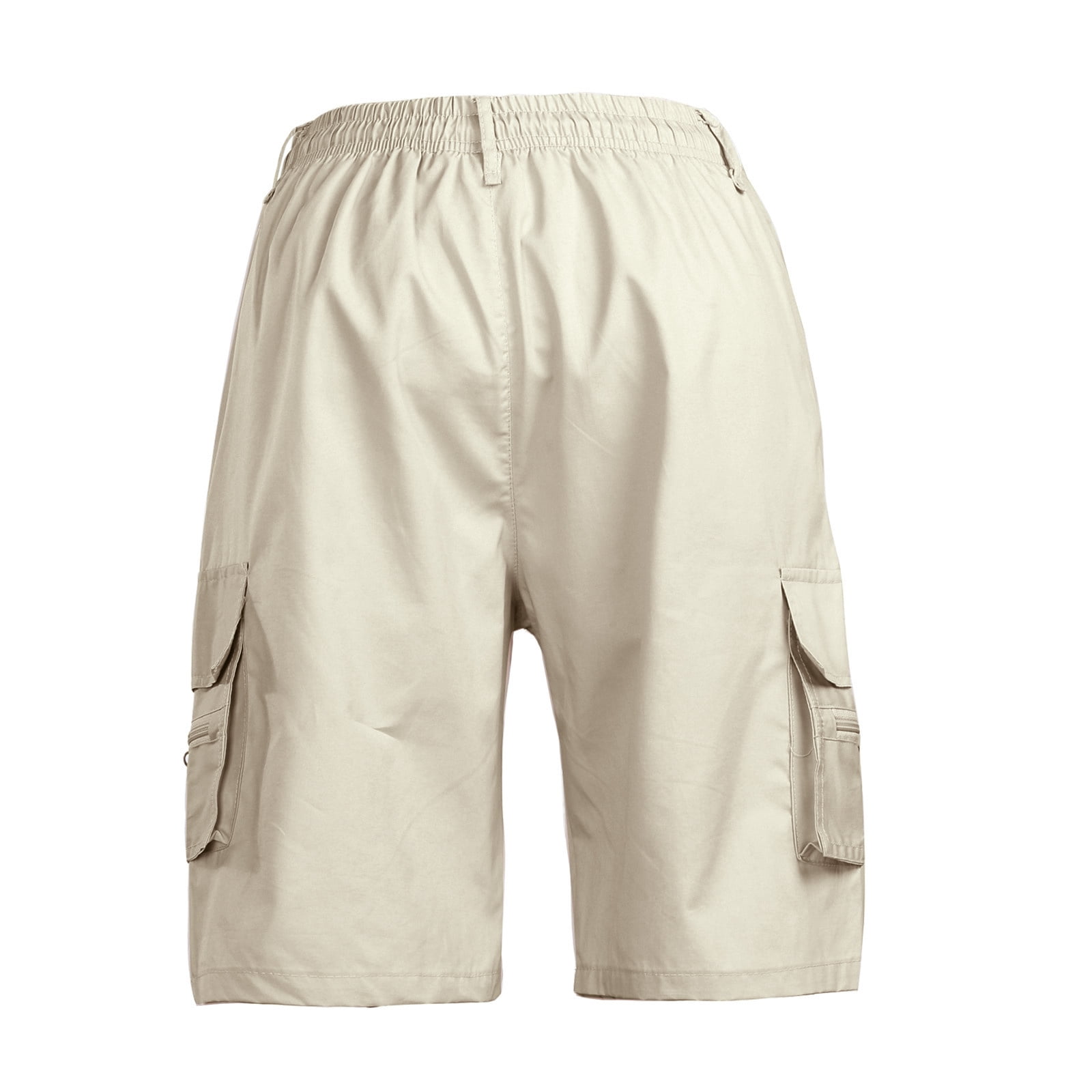 LTTVQM Men's Cargo Shorts Summer Athletic Lightweight Breathable Casual Gym Work Mens Shorts with Zipper Pockets Beige M