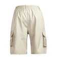 thumbnail image 4 of Cargo Shorts for Men Twill Shorts Hiking Work Short Knee Length Lightweight Casual Summer Pants with Pockets Beige XL, 4 of 4