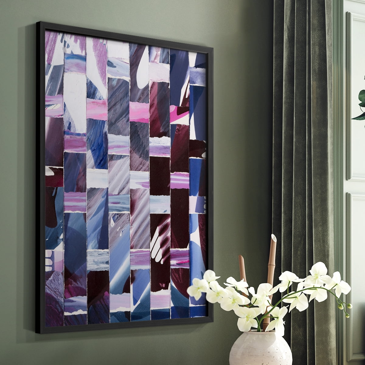 Dream Portals Framed Print in Black Solid Wood Framed Print No Nail Hanging