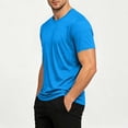 thumbnail image 4 of LIaqionyy Workout Shirt for Mens Casual Loose Short Sleeve Summer Solid Color Comfortable Lightweight Tops, 4 of 7