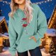 thumbnail image 1 of Cowsor Cute Hoodie for Teen Girls Trendy Bow Print Preppy Hooded Sweatshirts Kids Pullover Long Sleeve School Outfits, 1 of 6