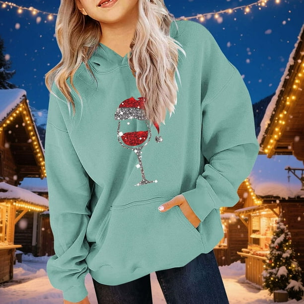 Cowsor Cute Hoodie for Teen Girls Trendy Bow Print Preppy Hooded Sweatshirts Kids Pullover Long Sleeve School Outfits