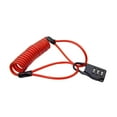thumbnail image 4 of Almencla Combination Lock with Cable 3 Digit Steel Cable Outdoor Universal Wire Code Lock Red, 4 of 8
