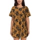thumbnail image 1 of Fotbe Snake Conjunto de Pijama Estampado para Mujer, 2 Piezas, Ropa de Dormir con Camiseta de Manga Corta y Shorts Suaves-Small, 1 of 6