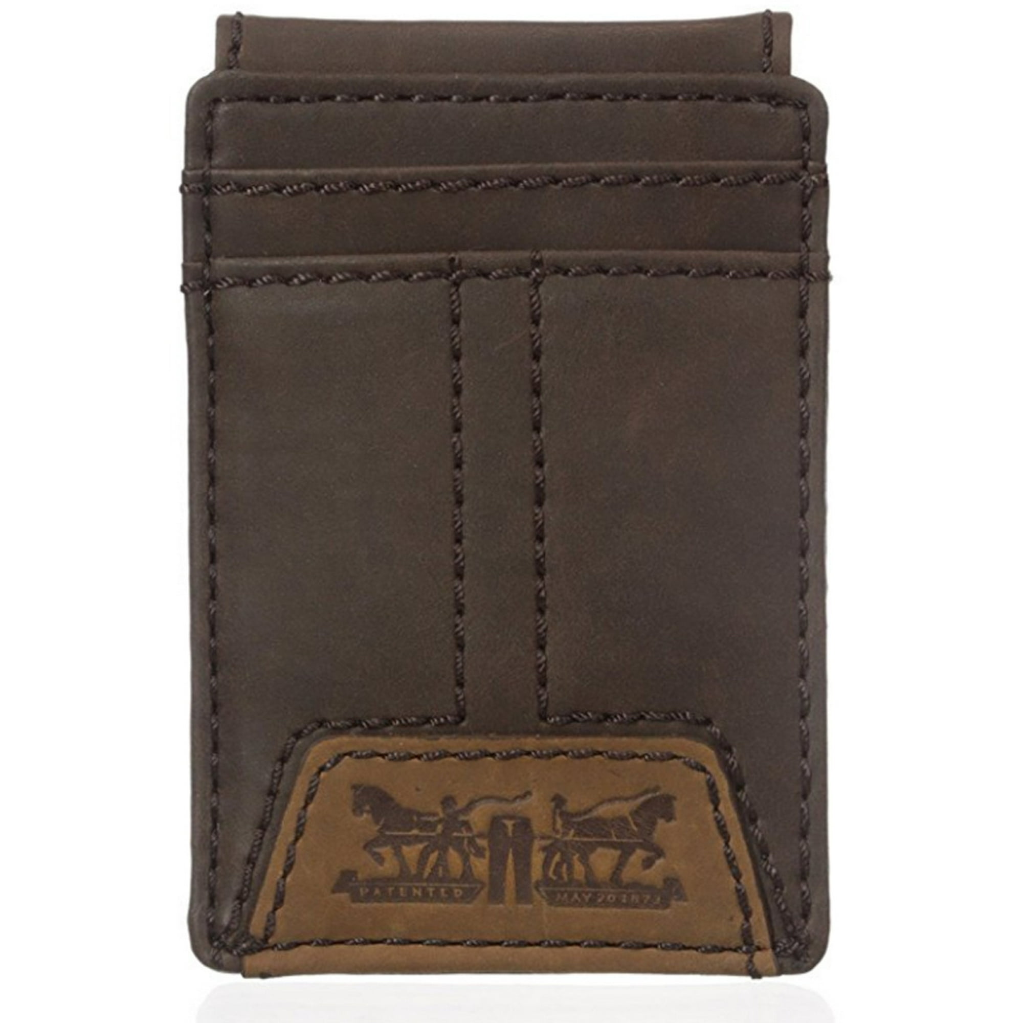 Levi's Mens Brown Leather Slim Front Pocket ID Wallet w/ Magnetic Money Clip  NEW | Walmart Canada