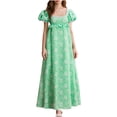 thumbnail image 3 of Meichang Renaissance Robe Femme Robe Victorienne Vintage Médiévale Manches Courtes Bouffantes Encolure Carrée Robes Maxi Robe de Cocktail Robe de Bal, 3 of 10