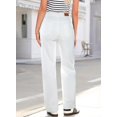 thumbnail image 2 of Women's Wide Leg Jeans High Waisted Stretchy Straight Leg Baggy DrawstringDenim Pants, 2 of 15