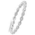 thumbnail image 4 of CHOOSE YOUR COLOR Sterling Silver Eternity Band Clear CZ Thin 2mm Ring Stackable White Female Size 4, 4 of 4