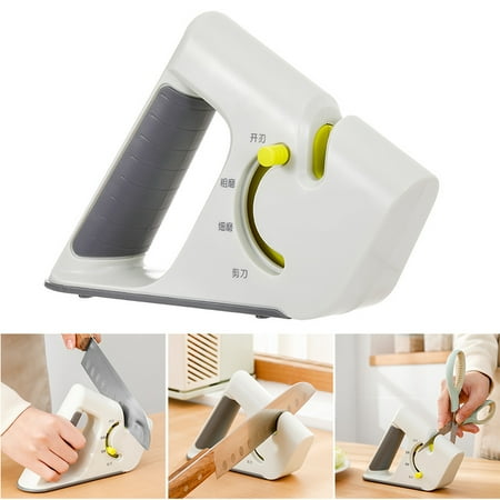 

Kitchen Chef Knife Scissors Sharpener Easy Sharpening With Slip Resistant Grip Sharpener for Kitchen New