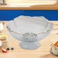 thumbnail image 3 of Decorative Bowl with Base, Fruit Bowl, Farmhouse, Removable Base, Round Fruit transparent, 3 of 5