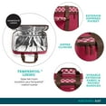 thumbnail image 4 of Rachael Ray Burgundy Small Bias Plaid Meal Carrier, 4 of 7