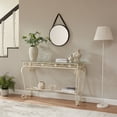 thumbnail image 5 of Yesfashion Console Table, Modern Glass Entryway Table Small Sofa Accent Table With Storage, Metal Frame, Easy Assembly, For Living Room, Hallway, Office, 5 of 7