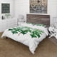 thumbnail image 1 of Designart 'Vintage Green Leaves Plants II' Juego de Funda Nórdica Tradicional, 1 of 5