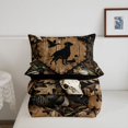 thumbnail image 5 of Homewish Rustic Farmhouse Cabin Twin Comforter Sets,Retro Dog Duck Bedding Set,Brown,Black Reversible,2 Pieces,1 Comforter and 1 Pillowcase, 5 of 7