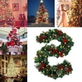 thumbnail image 3 of Christmas Garland with Lights, Artificial Christmas Wreaths for Front Door,9ft Lighted Garland for Christmas Decoration Outdoor Indoor Party Stair, Winter Holiday Wedding Xmas Decor (1 Pack), 3 of 10