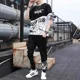 thumbnail image 2 of Trajes deportivos Chándal con alfabeto, ropa para correr, ropa para hombre, camiseta blanca, ropa deportiva para hombre, conjuntos de pantalones, elegante oferta superior 2025, novedad en XL, 2 of 5
