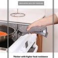 thumbnail image 5 of 4 Pack Heat Resistant Pot Holders For Kitchen 7 Inch Quilted Terry Cloth Hot Pads Oven Mitts For Cooking Baking Cast Mat，Black, 5 of 7