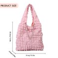 thumbnail image 3 of Bolsa De La Compra Bolso Shopper mediano para mujer, decoración de cadena, Bolso de nube de burbujas de verano fruncido (rosa), 3 of 6