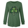 thumbnail image 6 of qolati St Patricks Day Shirts for Women Irish Shamrocks Clovers Graphic T-Shirt Holiday Party Casual Long Sleeve Tunic Tops Green XXL, 6 of 8