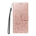 thumbnail image 2 of For Motorola Moto G04 / G24 / E14 Dog Embossing Leather Phone Case with RFID Blocking Card Slot Wallet Magnetic Clasp Lanyard Flip Stand Case,Pink,For Moto G04 / G24 / E14, 2 of 8