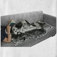 thumbnail image 6 of Letter B Soft Flannel Fleece Throw Blanket, Steel Aged B with Toned Cracks and Distressed Effects Ceramic Inspired Print, Cozy Plush for Indoor and Outdoor Use, 70" x 90", Grey Grey, by Ambesonne, 6 of 6